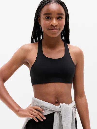 Athleta Kids'  Girl Cloud Racerback Bra In Black