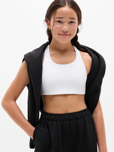 Athleta Kids'  Girl Cloud Racerback Bra In Bright White