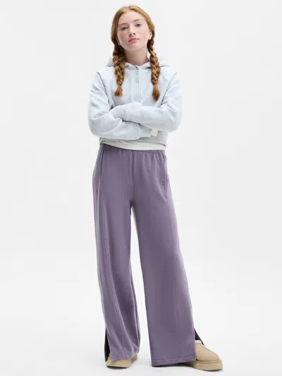 Athleta Kids'  Girl Coaster Luxe Wide Leg Puddle Pant In Purple