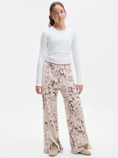 Athleta Kids'  Girl Coaster Luxe Wide Leg Puddle Pant In Neutral