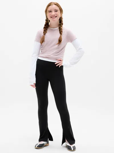 Athleta Kids'  Girl Elation Mid Rise Flare In Black
