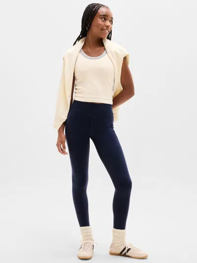 Athleta Kids'  Girl High Rise Stash Your Treasures Legging In Navy