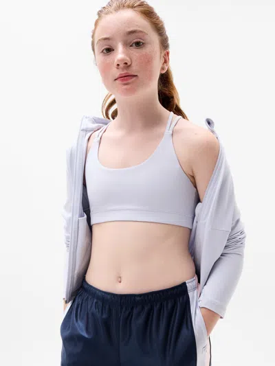 Athleta Kids'  Girl High Speed Bra In Dove