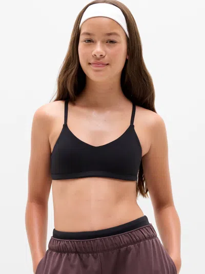 Athleta Kids'  Girl Just Right Adjustable Bra In Black