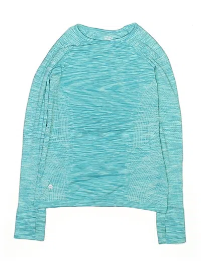 Pre-owned Athleta Girl Kids' Long Sleeve T-shirt In Blue