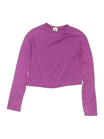 Pre-owned Athleta Girl Kids' Long Sleeve T-shirt In Purple