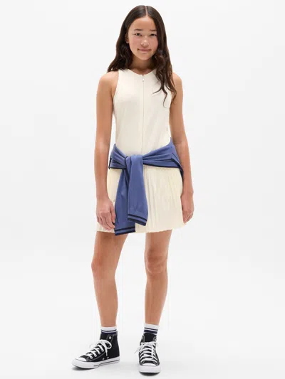 Athleta Kids'  Girl Pleat Perfect Dress In Pearl