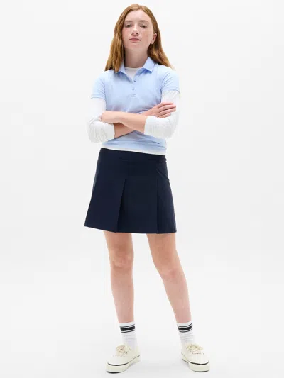Athleta Kids'  Girl Pleated School Days Skort In Navy