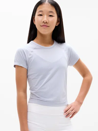 Athleta Kids'  Girl Power Up Sport Length Tee In Dove