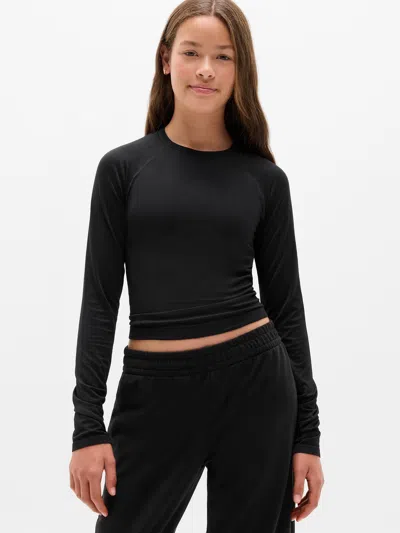 Athleta Kids'  Girl Power Up Sport Length Top In Black