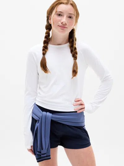 Athleta Kids'  Girl Power Up Sport Length Top In White