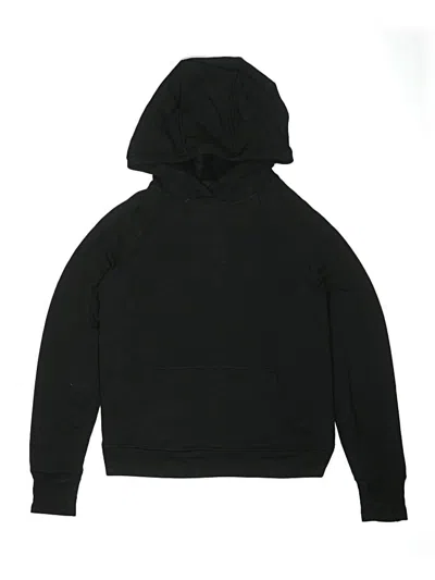 Pre-owned Athleta Girl Kids' Pullover Hoodie In Black
