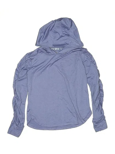 Pre-owned Athleta Girl Kids' Pullover Hoodie In Blue
