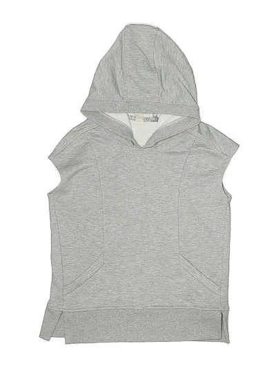 Pre-owned Athleta Girl Kids' Pullover Hoodie In Gray