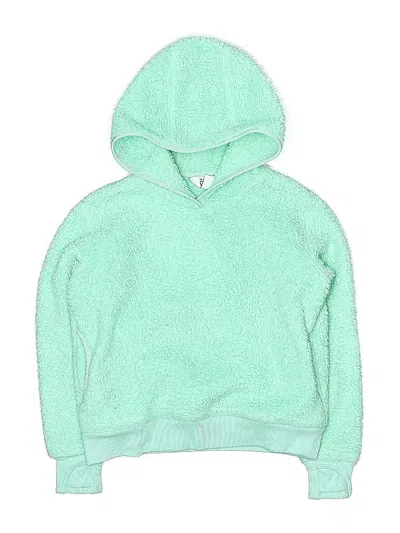 Pre-owned Athleta Girl Kids' Pullover Hoodie In Green