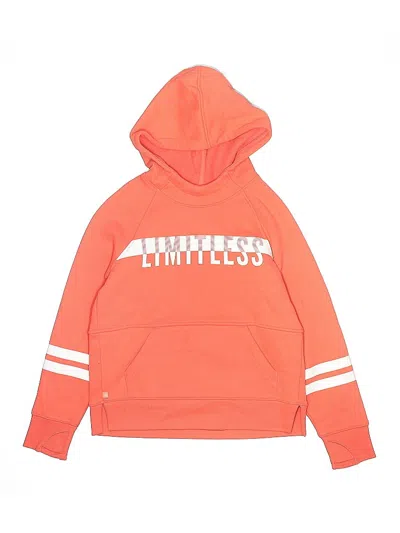 Pre-owned Athleta Girl Kids' Pullover Hoodie In Orange