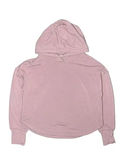 Pre-owned Athleta Girl Kids' Pullover Hoodie In Pink