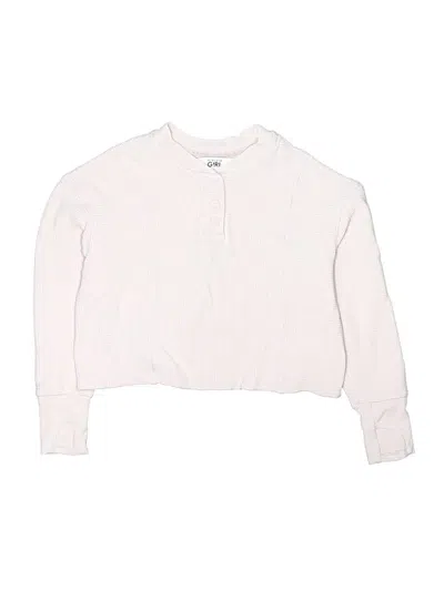 Pre-owned Athleta Girl Kids' Pullover Sweater In White