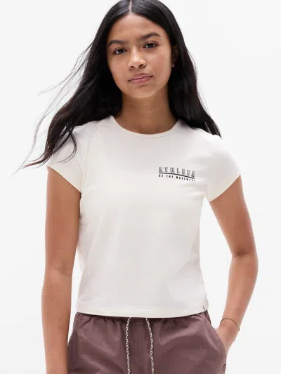 Athleta Kids'  Girl Right Moves Core Tee In Pearl