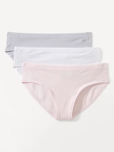Athleta Kids'  Girl Right Moves Cotton Bikini Underwear 3-pack In Warm Multi