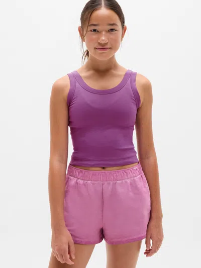 Athleta Kids'  Girl Rise Above Rib Scoop Tank In Azalea