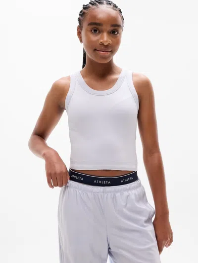 Athleta Kids'  Girl Rise Above Rib Scoop Tank In Dove