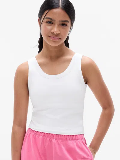 Athleta Kids'  Girl Rise Above Rib Scoop Tank In White