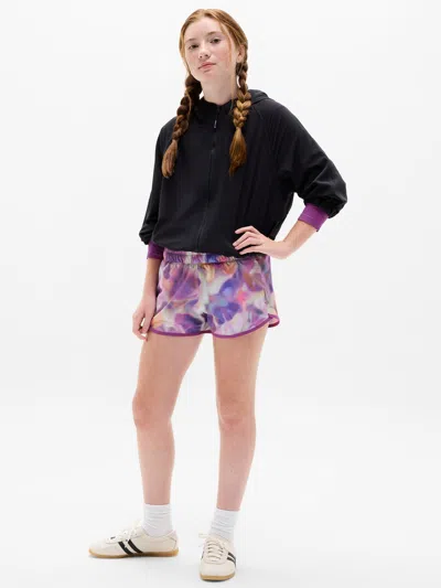 Athleta Kids'  Girl Run Free 2.5" Short In Lea Floral Azalea