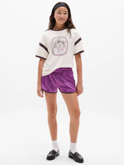 Athleta Kids'  Girl Run Free Satin 2.5" Short In Azalea