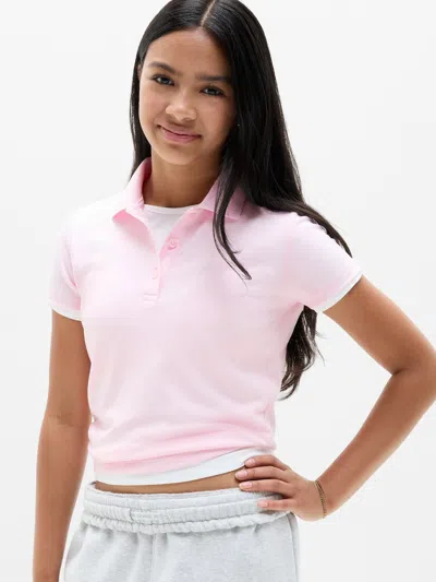 Athleta Kids'  Girl School Day Polo In Beeblossom Pink