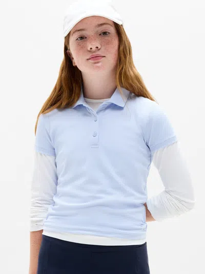 Athleta Kids'  Girl School Day Polo In Sky Caramba