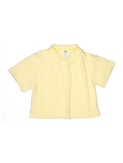 Pre-owned Athleta Girl Kids' Short Sleeve Polo Shirt In Yellow