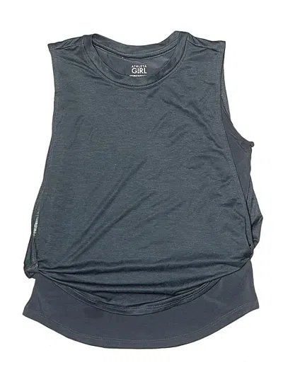 Pre-owned Athleta Girl Kids' Sleeveless T-shirt In Gray