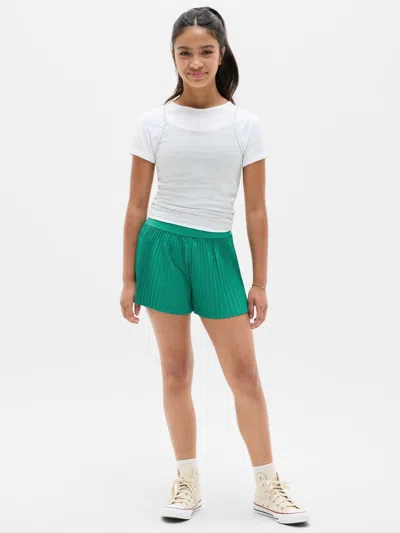 Athleta Kids'  Girl Sprint Ready Pleat Short In Laurel
