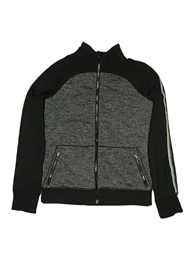 Pre-owned Athleta Girl Kids' Track Jacket In Gray
