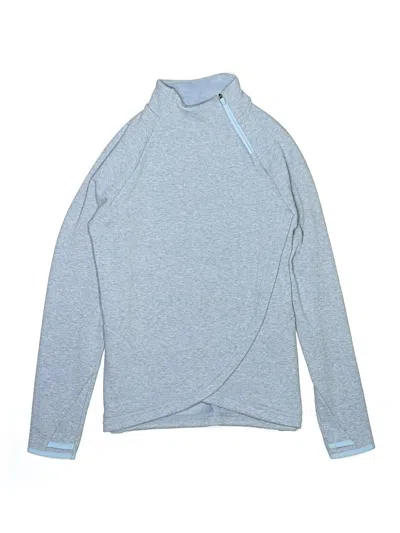 Pre-owned Athleta Girl Kids' Turtleneck Sweater In Blue