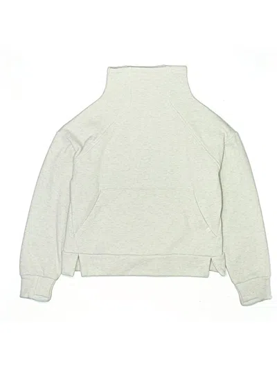 Pre-owned Athleta Girl Kids' Turtleneck Sweater In Silver