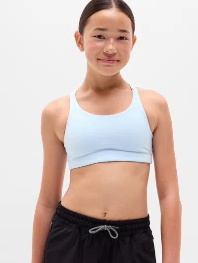 Athleta Kids'  Girl Upbeat Bra In Porcelain Blue
