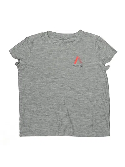 Pre-owned Athleta Girl X Allyson Felix Kids' Short Sleeve T-shirt In Gray