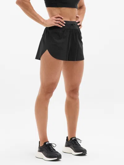 Athleta Glide Perforated Run Short In Black