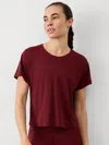 Athleta Grid Knit Tee In Redwood