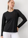Athleta Grid Knit Top In Black