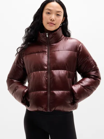 Athleta Halo Puffer Jacket In Brown