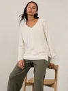 Athleta Hanover Refined V-neck Sweater In Bone