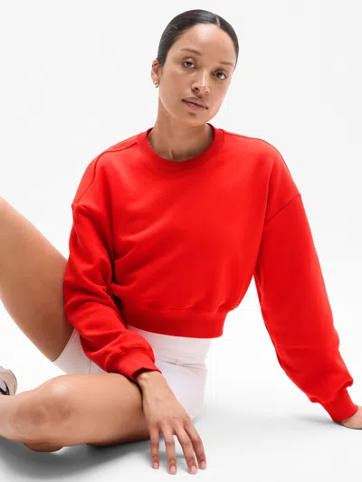 Athleta Heavyweight Terry Crew Sweatshirt In Cardinal