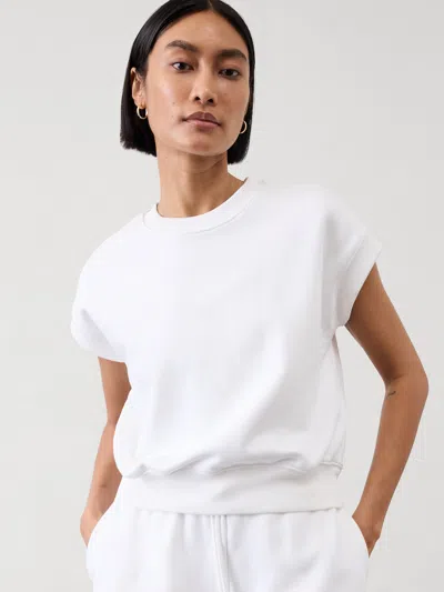 Athleta Heavyweight Terry Dolman Tee In Bright White