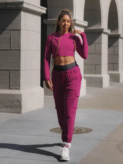 Athleta Heavyweight Terry Mid Rise Cargo Jogger