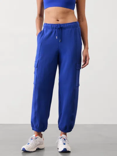 Athleta Heavyweight Terry Mid Rise Cargo Jogger In Varsity