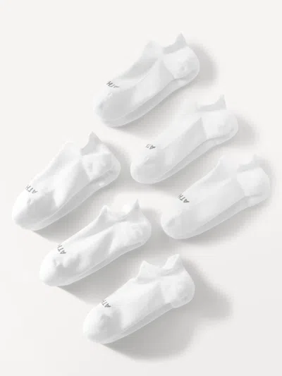 Athleta High Performance Ankle Sock 6-pack In Bright White