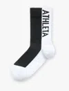 Athleta High Performance Crew Sock In Bright White/black